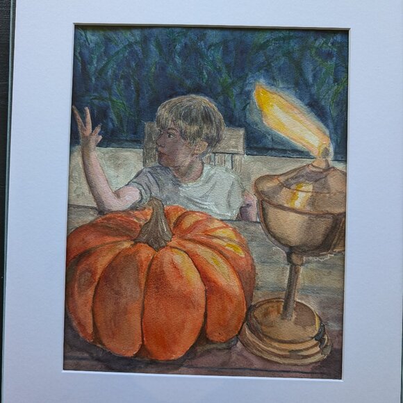 Original Watercolor Painting: Autumn Fire Seeker - Picture 8 of 8